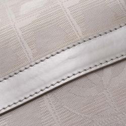 Chanel White Nylon Jacquard Messenger Bag