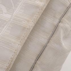 Chanel White Nylon Jacquard Messenger Bag
