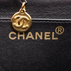 Pre Owned Chanel Vintage Black Lambskin XL Jumbo Flap Bag