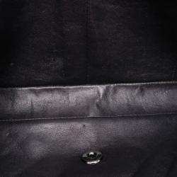 Pre Owned Chanel Black Quilted East West Flap Bag