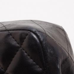 Pre Owned Chanel Black Quilted East West Flap Bag