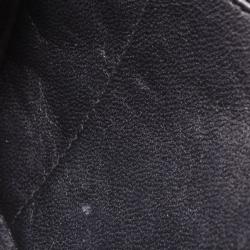 Pre Owned Chanel Black Quilted East West Flap Bag
