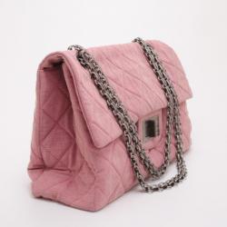 Chanel Rose Denim Sac Class Flap Bag