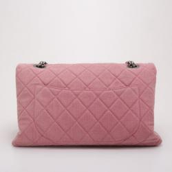 Chanel Rose Denim Sac Class Flap Bag