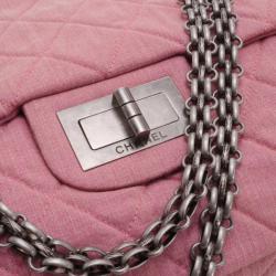 Chanel Rose Denim Sac Class Flap Bag