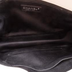 Pre Owned Chanel Limited Edition White Blizzard Jumbo Flap 