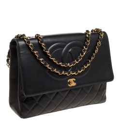 مملوكة مسبقًا Chanel Black Leather Vintage CC Shoulder Bag