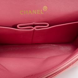 Pre Owned Chanel Vintage Pink Lambskin Small Flap Bag