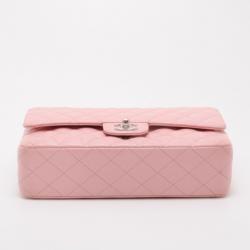 Pre Owned Chanel Light Pink Caviar Medium Flap