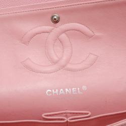 Pre Owned Chanel Light Pink Caviar Medium Flap
