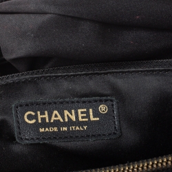 Pre Owned Chanel Black Quilted Caviar Leather Grand Shopping Tote