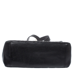 Pre Owned Chanel Black Quilted Caviar Leather Grand Shopping Tote