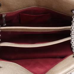 Pre Owned Chanel Dark Gold Caviar Leather Just Mademoiselle Bowling Bag 