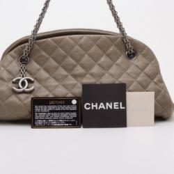 Pre Owned Chanel Dark Gold Caviar Leather Just Mademoiselle Bowling Bag 
