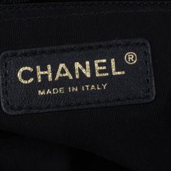 Pre Owned Chanel Black Fancy Crochet Black Flap Bag