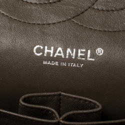 Pre Owned Chanel Coffee Brown Quilted Caviar Leather Jumbo Classic Double Flap Bag