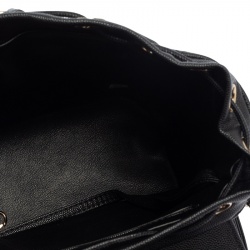Pre Owned Chanel Black Quilted Caviar Leather Filigree Backpack