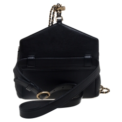 Pre Owned Chanel Black Quilted Leather Envelop Flap Waist Bag