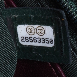 مملوكة مسبقًا Chanel Green Leather Reversed Chevron Flap Bag