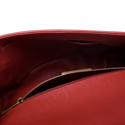 Pre Owned Chanel Red Python New Medium Boy Flap Top Handle Bag