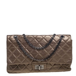 مملوكة مسبقًا Chanel Bronze Quilted Leather Reissue 2.55 Classic 227 Flap Bag