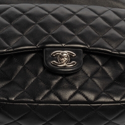 Pre Owned Chanel Black Quilted Leather Large Seoul Backpack