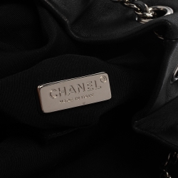 Pre Owned Chanel Black Quilted Leather Large Seoul Backpack