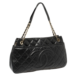 مملوكة مسبقًا Chanel Black Caviar Leather CC Timeless Soft Tote