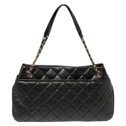مملوكة مسبقًا Chanel Black Caviar Leather CC Timeless Soft Tote