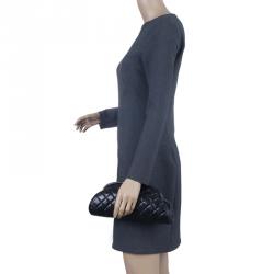 Pre Owned حقيبة شانيل تايم ليس جلد أسود مبطن