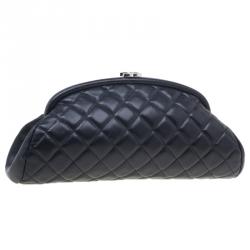 Pre Owned حقيبة شانيل تايم ليس جلد أسود مبطن