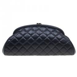 Pre Owned حقيبة شانيل تايم ليس جلد أسود مبطن