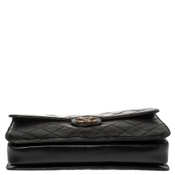 Pre Owned Chanel Black Quilted Leather Large Perfect Edge Flap Bag