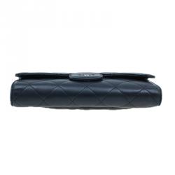 Chanel Black Quilted Lambskin Flap Wallet