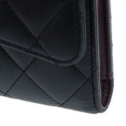 Chanel Black Quilted Lambskin Flap Wallet