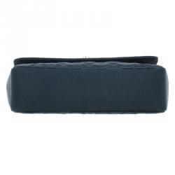 Pre Owned Chanel Black Quilted Satin Vintage Mini Flap Bag 