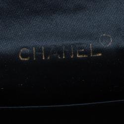 Pre Owned Chanel Black Quilted Satin Vintage Mini Flap Bag 