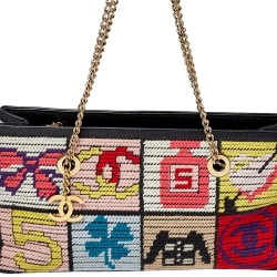مملوكة مسبقًا Chanel Multicolor Crochet Tweed "Lucky Charms" Patchwork Pochette