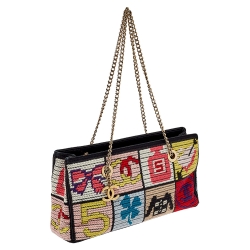 مملوكة مسبقًا Chanel Multicolor Crochet Tweed "Lucky Charms" Patchwork Pochette