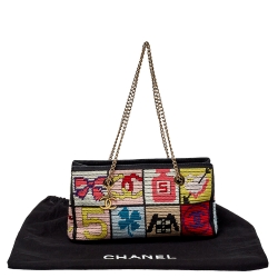 مملوكة مسبقًا Chanel Multicolor Crochet Tweed "Lucky Charms" Patchwork Pochette