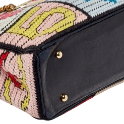 مملوكة مسبقًا Chanel Multicolor Crochet Tweed "Lucky Charms" Patchwork Pochette