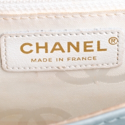 Pre Owned Chanel Minty Green Wild Stitch Leather Small Flap Top Handle Bag