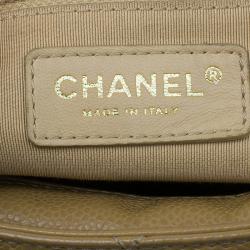 مملوكة مسبقًا Chanel Beige Quilted Caviar Leather Petite Timeless Shopper Tote