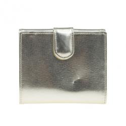 Pre Owned Chanel Gold Leather Compact Wallet