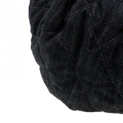 Pre Owned Chanel Black Denim XL Coco Cabas Spirit Hobo Bag