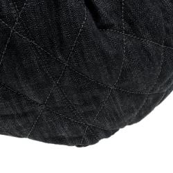Pre Owned Chanel Black Denim XL Coco Cabas Spirit Hobo Bag