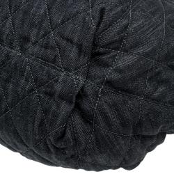 Pre Owned Chanel Black Denim XL Coco Cabas Spirit Hobo Bag