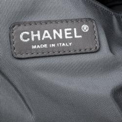 Pre Owned Chanel Black Denim XL Coco Cabas Spirit Hobo Bag