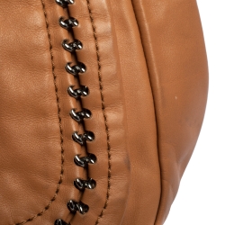 مملوكة مسبقًا Chanel Brown Leather Accordion Shoulder Bag