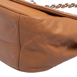 مملوكة مسبقًا Chanel Brown Leather Accordion Shoulder Bag